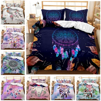 

Aggcual Dreamcatcher series bedding set king size 100% Polyester duvet cover bed set beddings pcs Home textiles kit be124