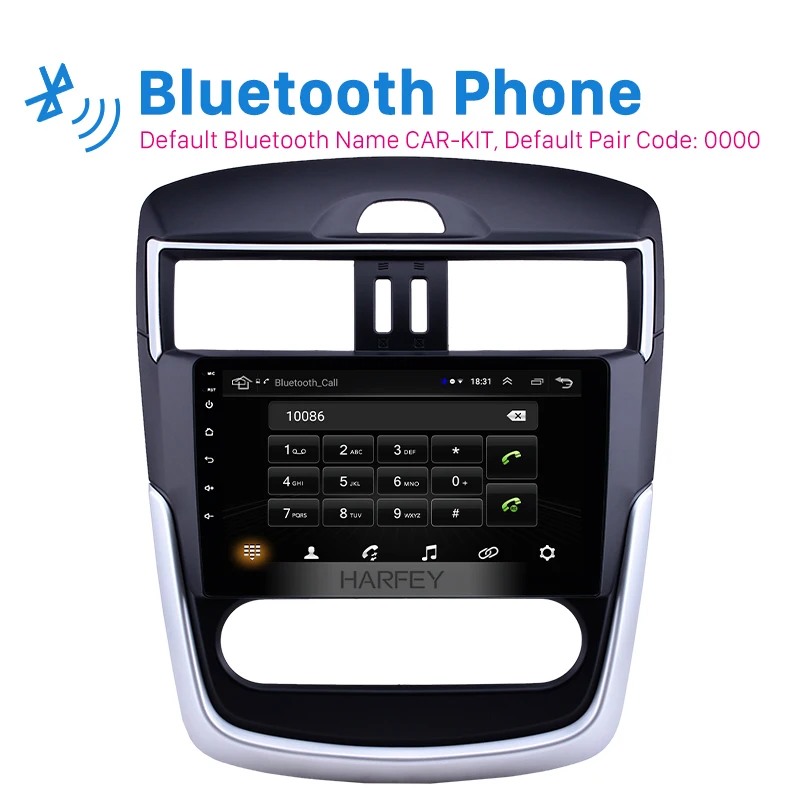 Discount Harfey Android8.1 Stereo Navi 9" Car Radio for Nissan Tiida 2016 2017 2018 Bluetooth WIFI HD GPS support Carplay DVR Rear camera 1
