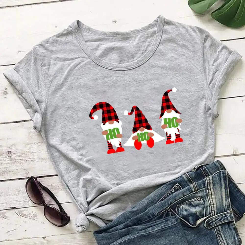 

Cute Gnome Colored Graphic Printed 100%Cotton Christmas T Shirt New Arrival Christmas Shirt Christmas Holiday Gift DropShip