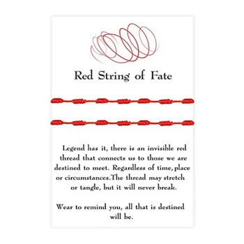 

2pcs/set 7 Knots Protection Red Rope Bracelet Adjustable Kabbalah Knot Couple Bracelet Amulet for Prosperity and Good Luck