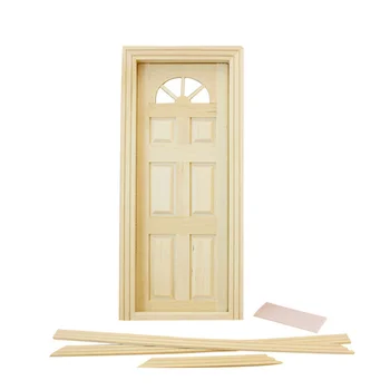 

1 Set of Mini House Model Accessories Compact Exquisite Durable Funny Mini House Model Accessories Six Lattice Door Model Sun-wi