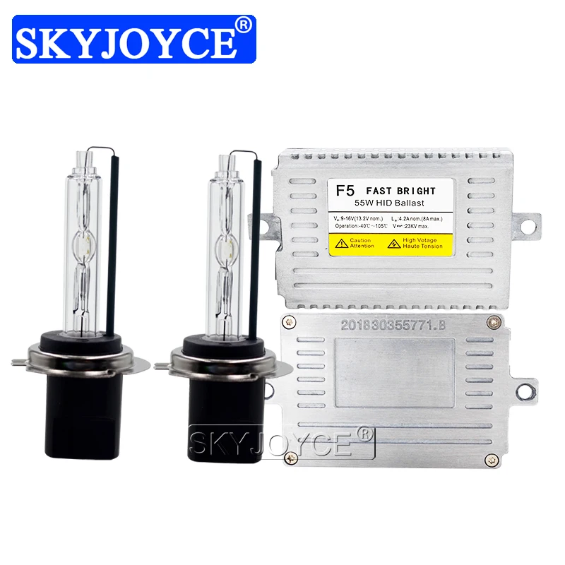 SKYJOYCE 55W Car Headlight Kit Xenon H7 4300K 5500K H1 H3 H8 H11 HB3 HB4 Auto Lamp Light DLT F5 Fast Start Slim Ballast Kit (1)