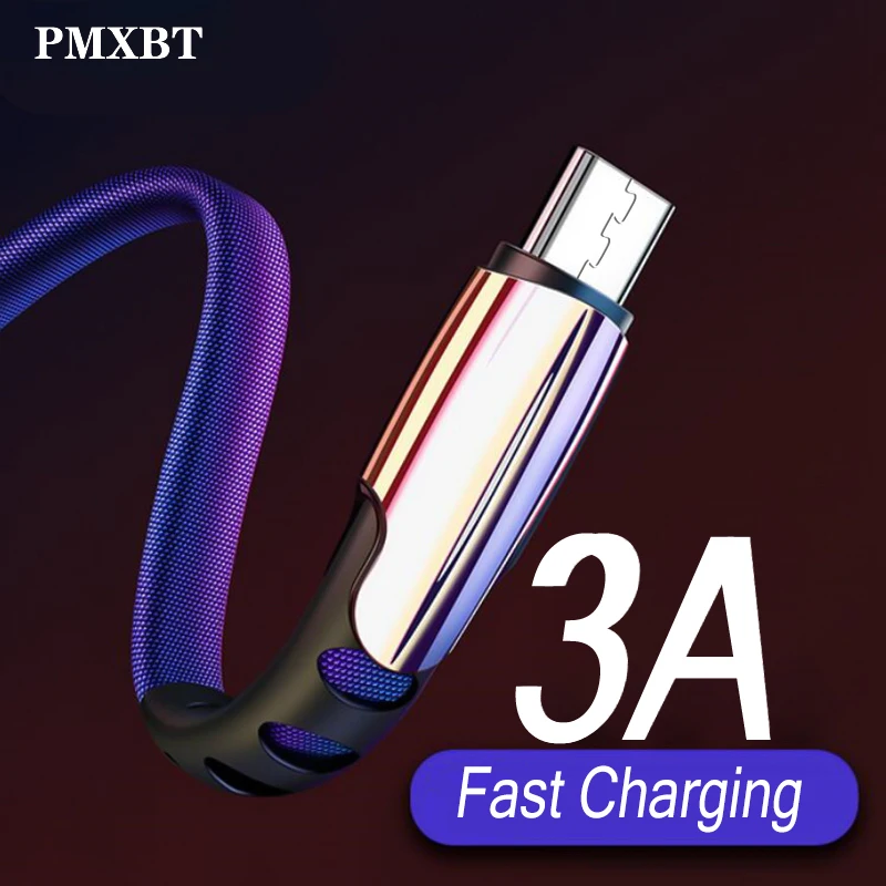 Микро USB кабель 3A Быстрая зарядка синхронизация данных мобильный телефон адаптер