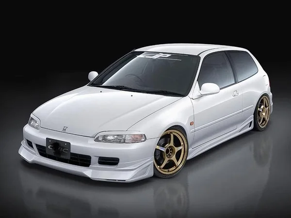 

Unpainted Fiberglass Headlight Eyebrows Eyelids for 1992-1995 Honda Civic EG