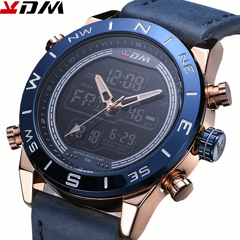 

KDM Multi Display Mens Watch Business Casual Sports Waistwatch For Man High Quality Quartz And Digital Round Alloy Reloj Hombre
