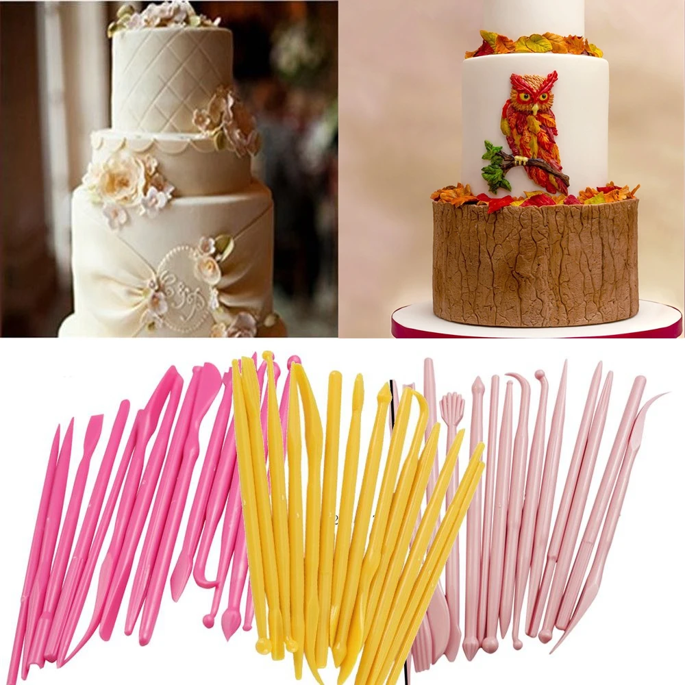 DIY Sugar Craft Fondant Cake Pastry Carving Cutter Chocolate Decorating Flower Clay Modelling Plastic Baking Carved Tools | Дом и сад