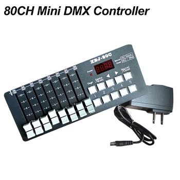 80CH 배터리 미니 컨트롤러 전문 무대 DJ 장비 콘솔 디스코 파티 파 라이트 콘솔, 리눅스 기반 사용자 정의