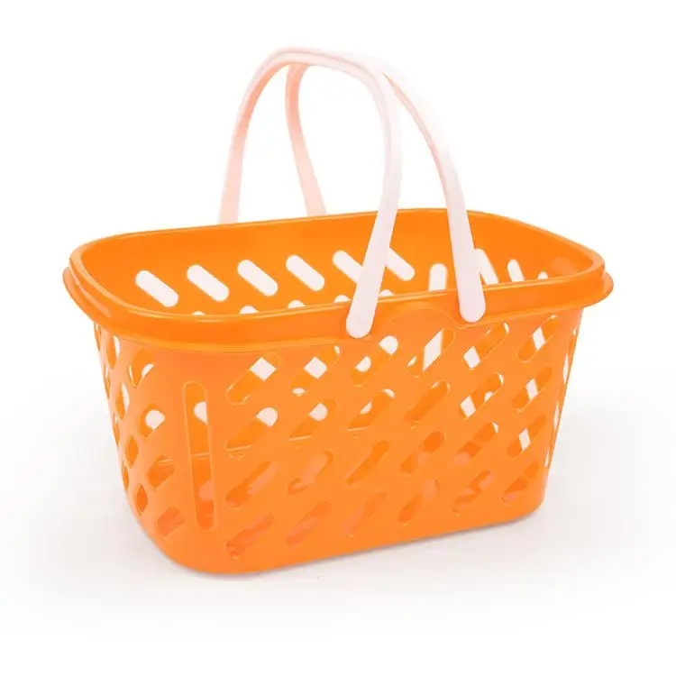 basket orange Ролевые игры пластиковая пищевая игрушка для резки фруктов растительная пища ролевые игры для детей - Цвет: basket orange
