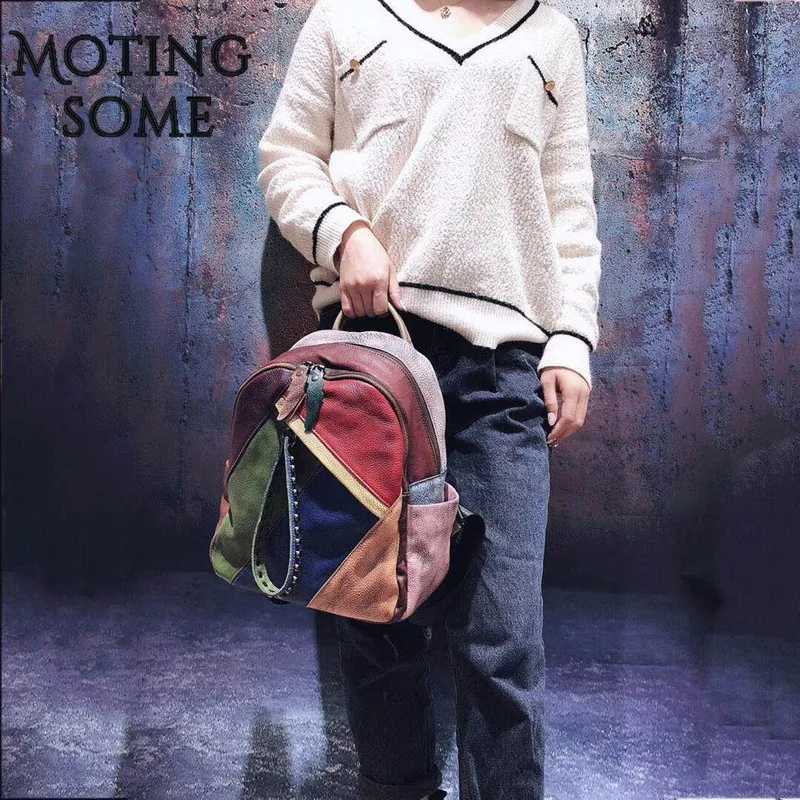 Рюкзак из натуральной воловьей кожи с эффектом потертости 2019|Рюкзаки| |