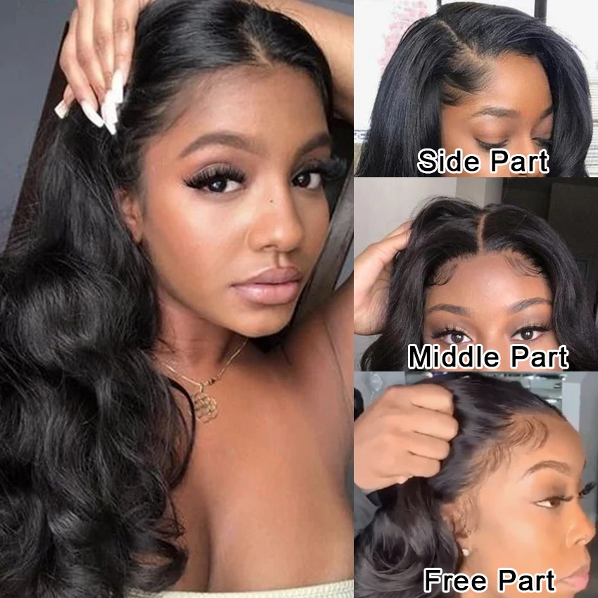 13x4 Lace Frontal Wigs Body Wave Lace Front Human Hair Wigs For Women Pre Plucked Peruvian Body Wave Remy Hair Baby