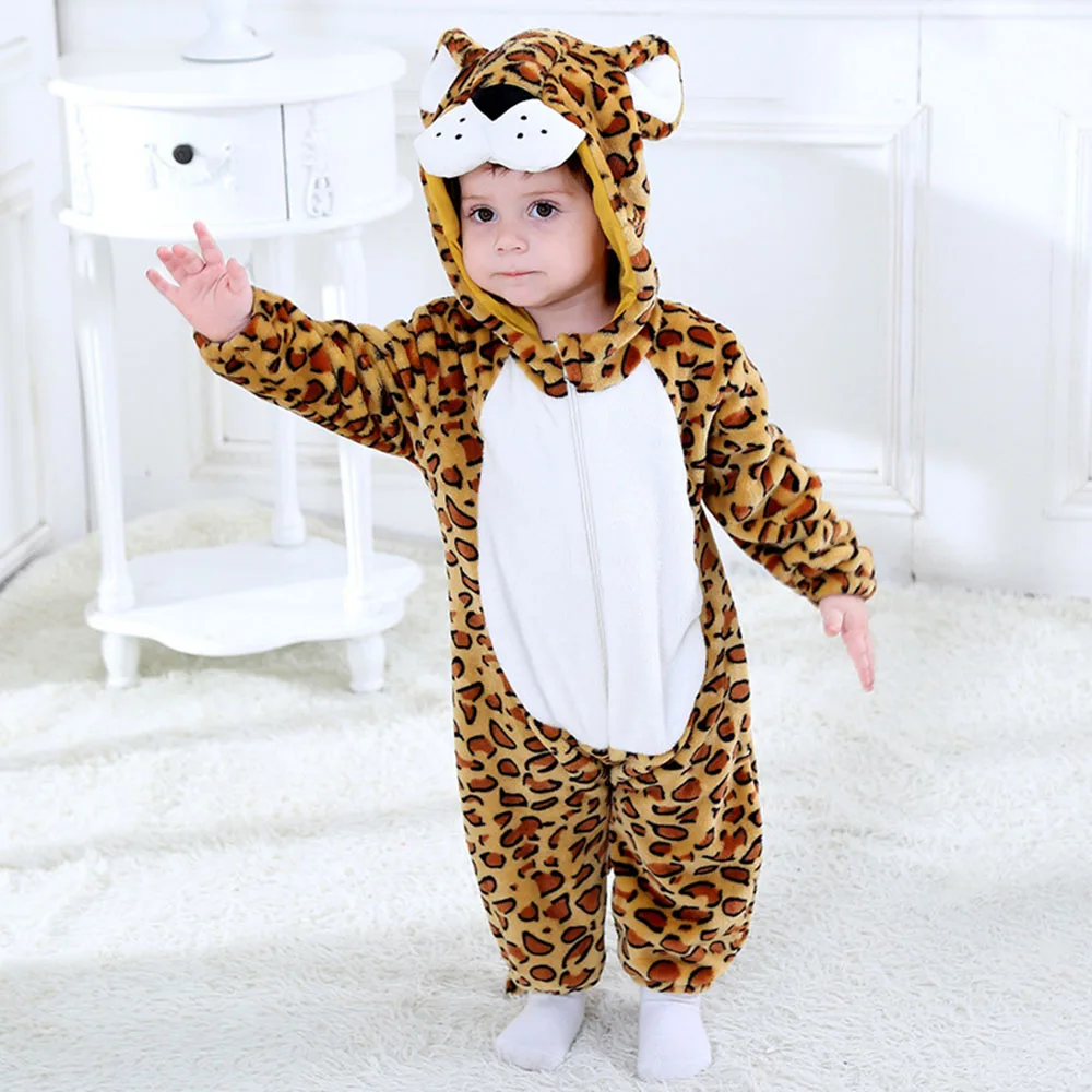 Anime Tiger Cartoon Baby Girl Onesie Newborn Baby Boy Clothes Jumpsuits Zipper Kid Costume Party Clothes