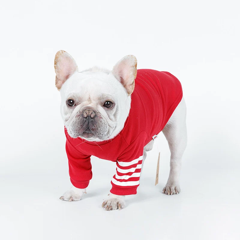 Зимняя одежда для собак, рубашка для собак, теплая французская одежда для бульдога, одежда для щенков, толстовка с капюшоном для собак чихуахуа, йоркширский костюм