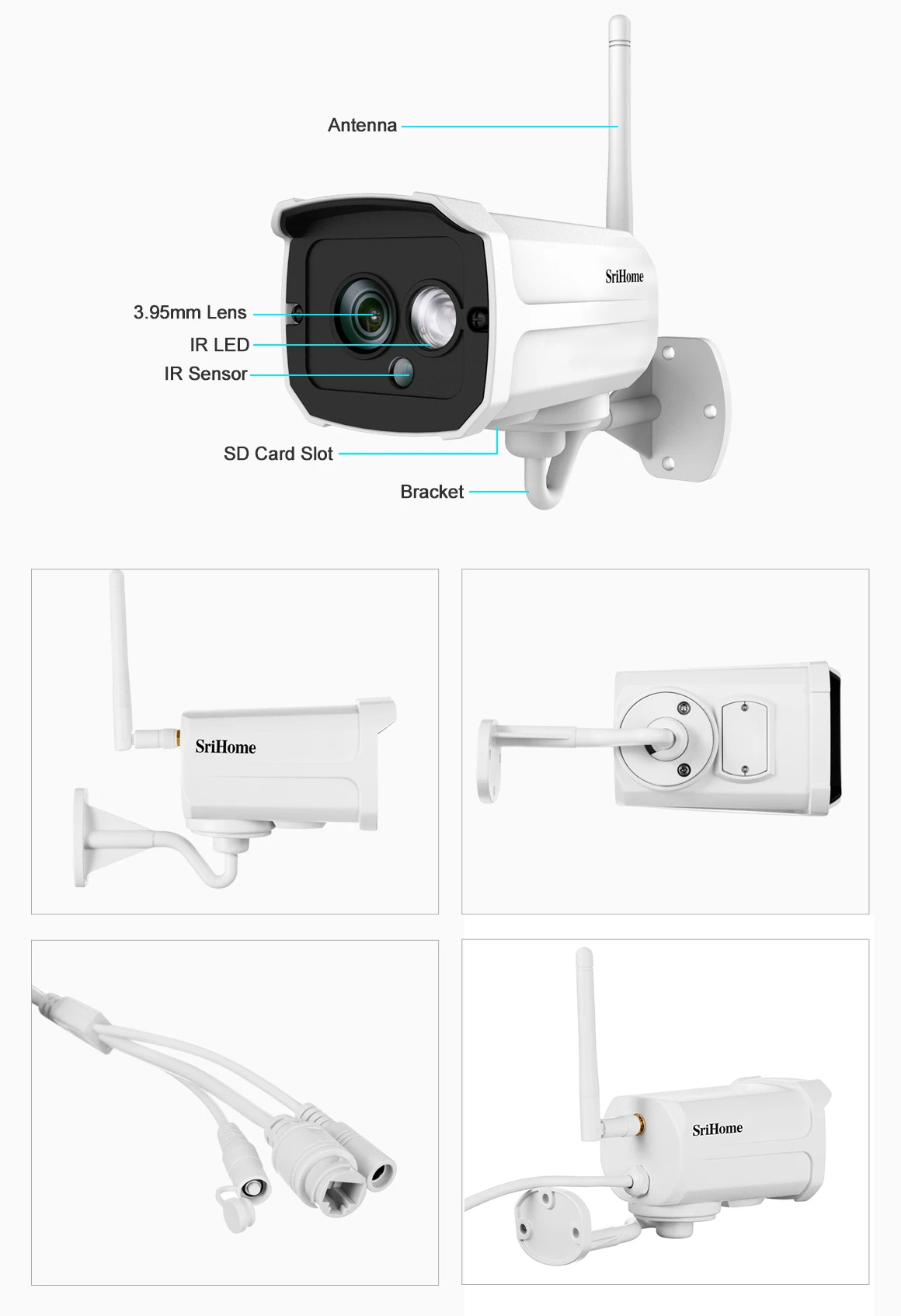2.0MP 1080P CCTV камера Full HD Водонепроницаемая WiFi ip-камера наблюдения беспроводная уличная камера безопасности ночного видения