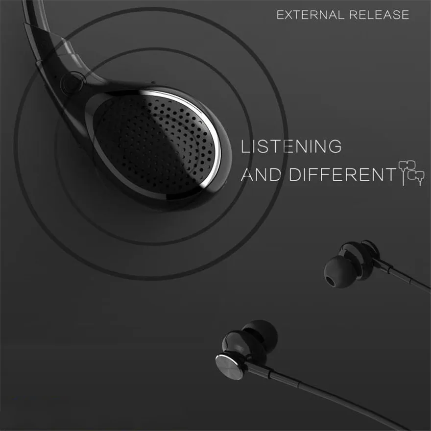 Наушники для шеи, бас-динамик, радио, Bluetooth, спортивные наушники, громкая связь, говорящая колонка, беспроводная гарнитура, носимый звук