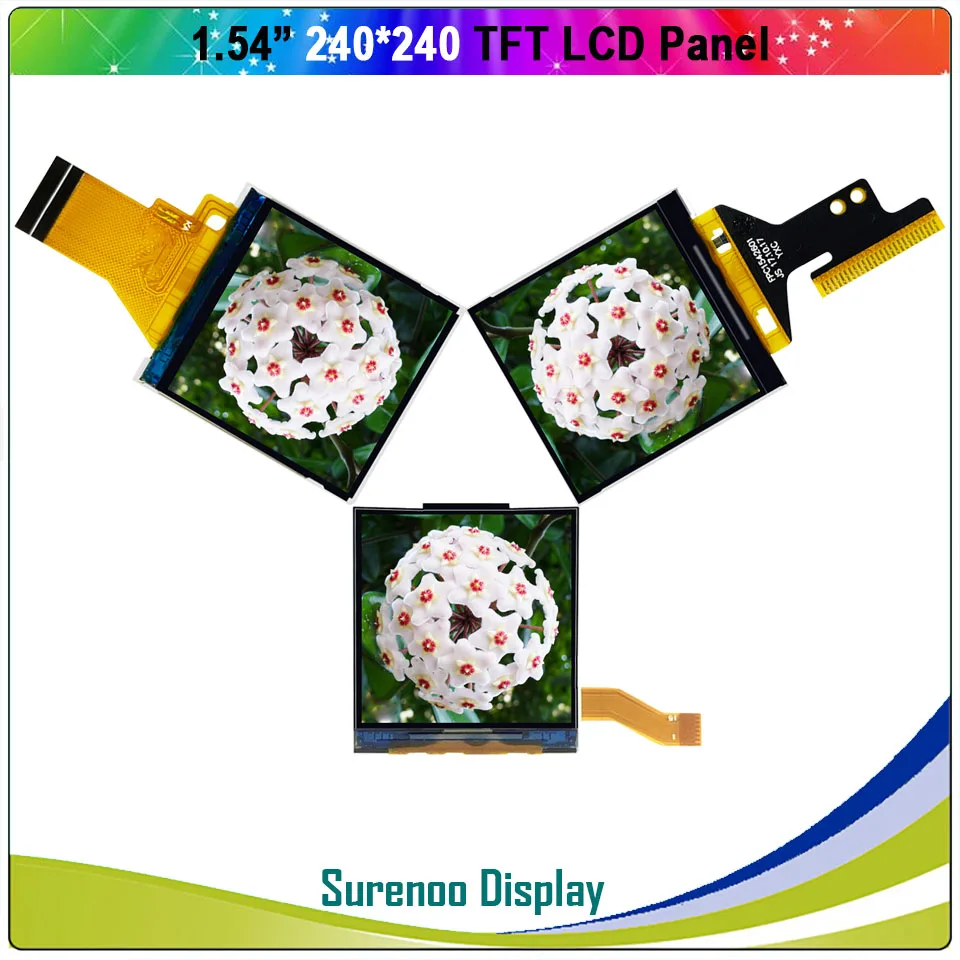 Последовательный ЖК-модуль 1 54 дюйма 240*240 SPI / 8_Bit MCU TFT панель дисплея LCM встроенный