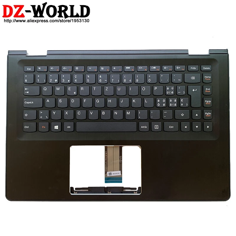 

New/orig Palmrest Upper Case With Swiss Keyboard for Lenovo Ideapad Yoga 500-14IBD ISK IHW Flex 3-1470 Laptop C Cover 5CB0J34063