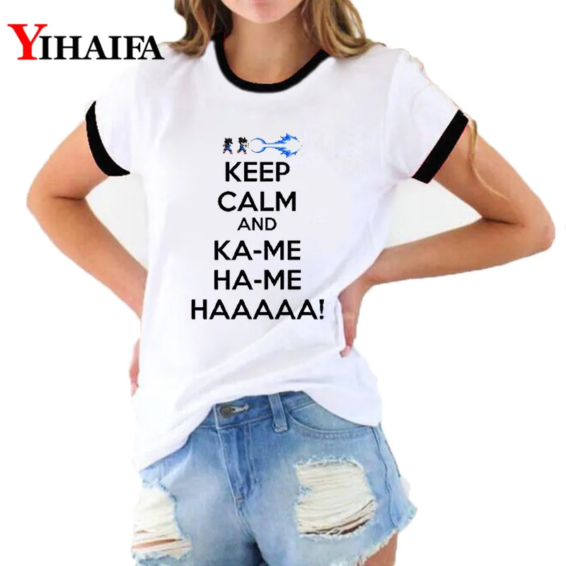 

3D T Shirts Graphic Tees Goku Dragon Ball Z Letters Women Summer Cartoon Printed Short Sleeve Female Casual Tops