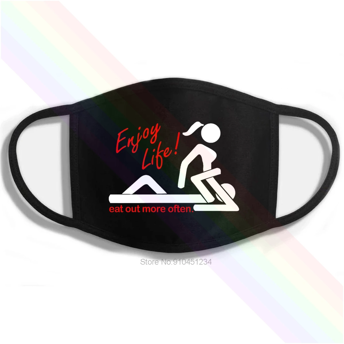 Mouth Mask Enjoy Life Eat Out More Often Sex Funny Printing Washable Breathable Reusable Cotton Men | Аксессуары для одежды