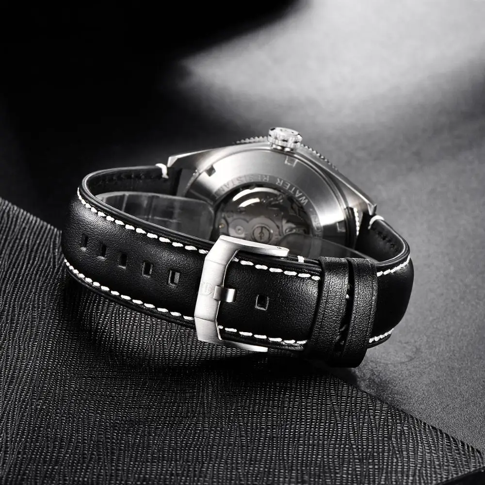 Pagani Дизайнерские мужские часы автоматические часы Hardlex NH35 сталь 100 м водонепроницаемые наручные часы из нержавеющей стали механические мужские часы