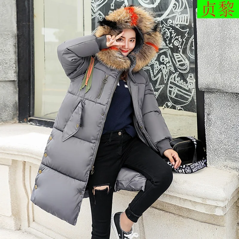 

2018 Winter New Style WOMEN'S Dress Korean-style off Season down Jacket Cotton-padded Clothes Mid-length Cotton-padded Clothes o