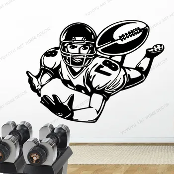 

Wall Decal Sticker Bedroom American Football Rugby Sports Team Player Boys Teenager Kids Roomyw-223