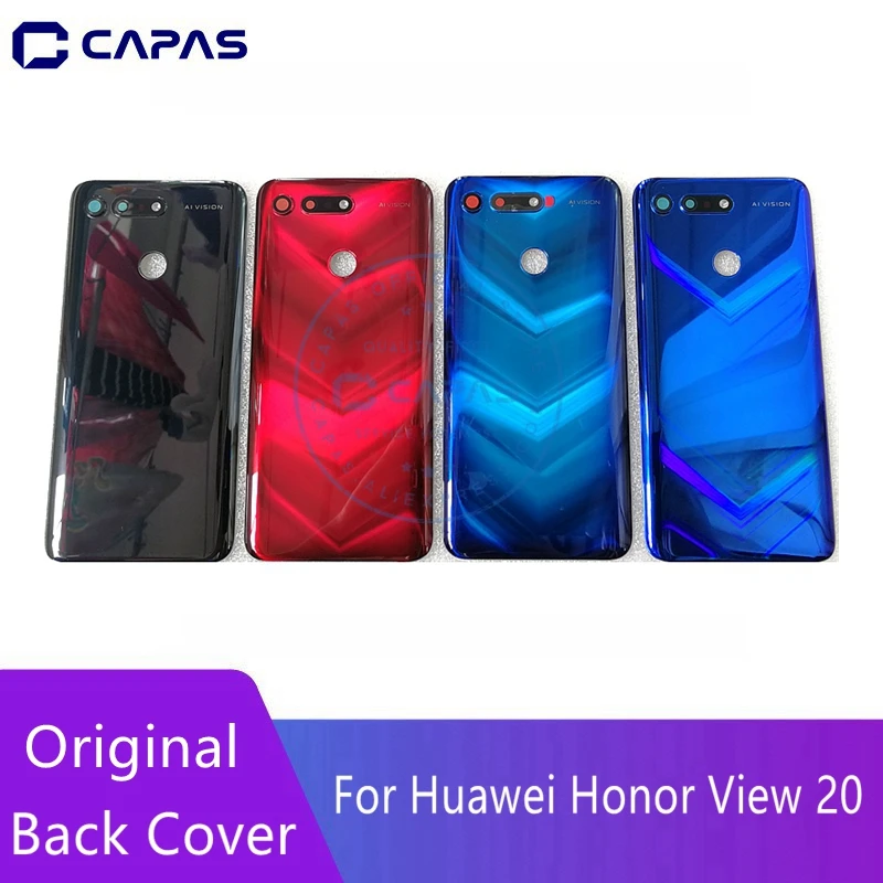 Задняя крышка аккумулятора для Huawei Honor View 20 оригинальная стеклянная линза камеры