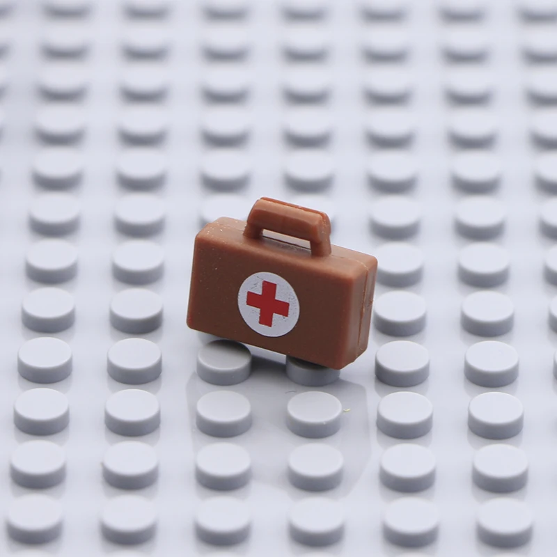 Military Medic Soldier Building Blocks WW2 Army Weapon Pack Accessories Stretcher Medical Kit MOC Brick Toy Compatible LegoINGly (10)