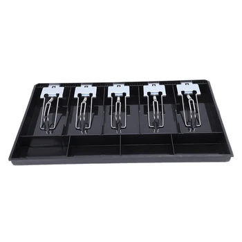 

5-Grid Money Cash Coin Register Insert Tray Replacement Cashier Drawer Storage Register Tray Box Classify Store