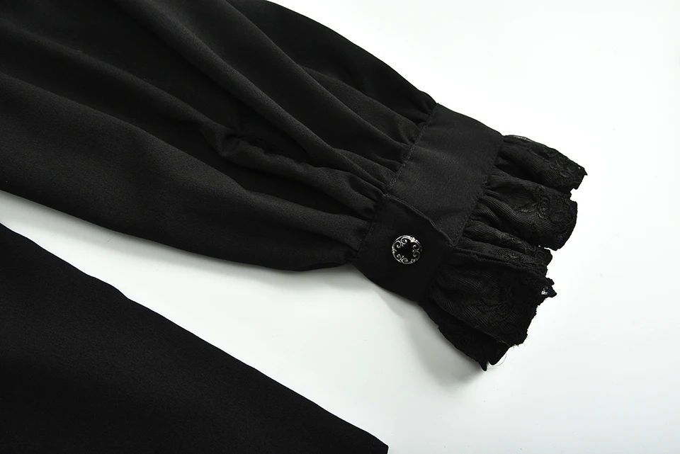 TOPMELON Gothic Corsets for Women Steampunk Woman's Bodice Black VIntage Retro Victorian Style Long Sleeve Tops