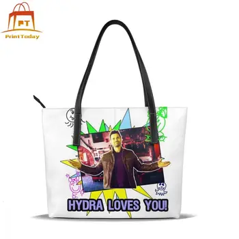 

Marvel Shield Agents Handbag Marvel Shield Agents Top-handle Bags Pattern Trendy Leather Tote Bag Women Handbags