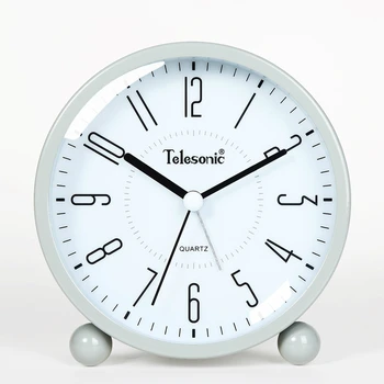 

Personalized Bedside Simple White Alarm Clock Kids Table Desk Ring Time Alarm Clock Relog Large Modern Table Alarm Clocks OO50AC