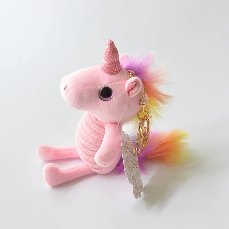 

Kawaii Striped Rainbow Unicorn Plush Toy Plush Pendant Couple Ornament Christmas Gift