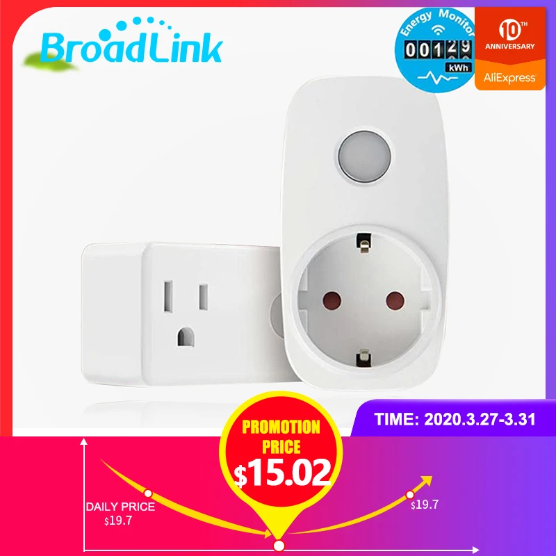 

Broadlink SP3S Smart Socket WiFi US EU Power Plug for Alexa Google Home APP Remote Control Outlet Smart Home Automation PK SP3