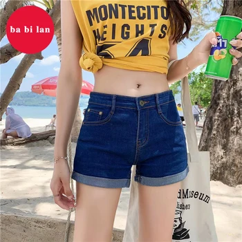 

2020 new high waist loose wearing Korean students were thin shorts ins tide large size denim shorts female summer