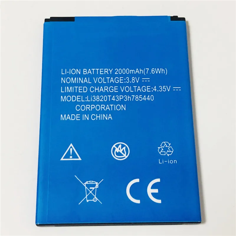 Аккумулятор Li3820T43P3h785440 3 8 в 2000 мАч для ZTE Blade L370 L2 Plus|3.8v 2000mah|battery 2000mah3.8v battery |