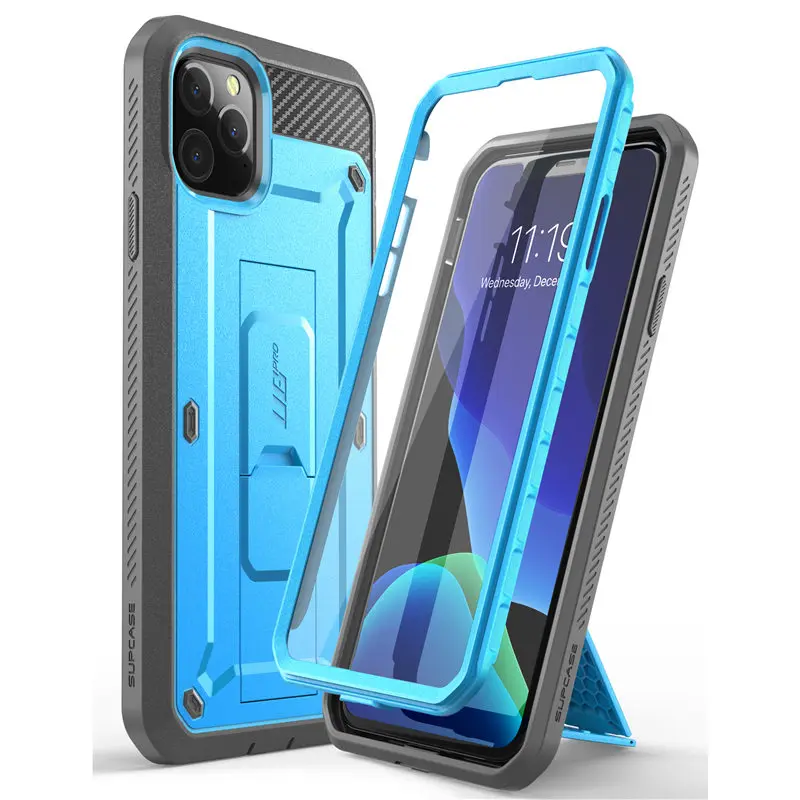 Чехол SUPCASE для iPhone 11 Pro, 5,8 дюймов, прочный Чехол-Кобура UB Pro с встроенной защитой экрана и подставкой - Цвет: Blue