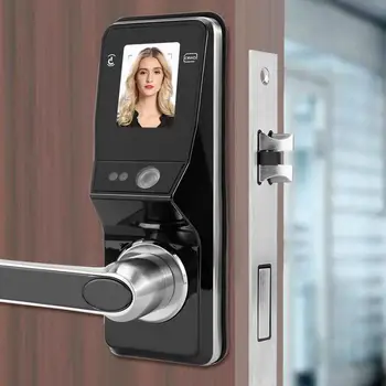 

Security Door Locks Face Facial Recognition Smart Security Door Lock Electronic Keyless Password IC Card