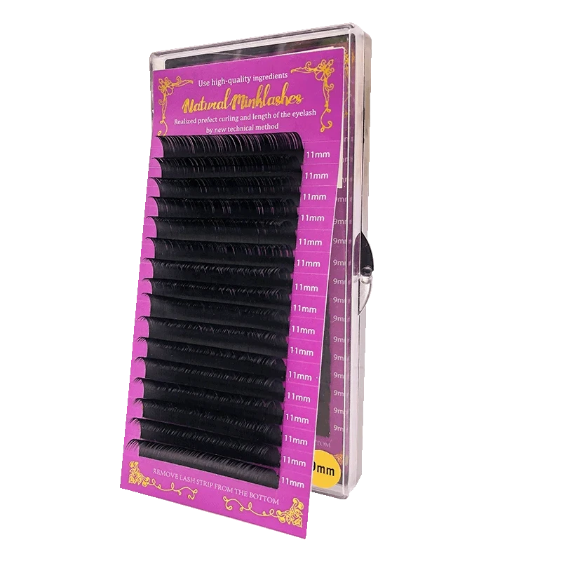 

All size 16rows 8-15mm mix individual mink eyelashes extension russian volume false eyelashes supplies