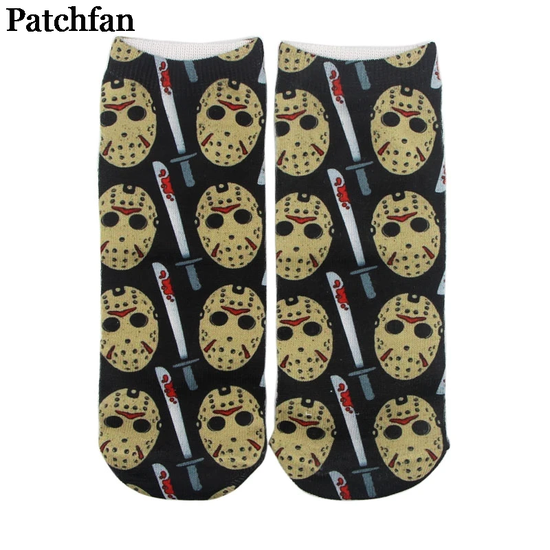 Patchfan Friday the 13th horror cosplay, новинка, женские Носки с рисунком аниме, короткие носки, Kawaii, вечерние, подарок для косплея A2327