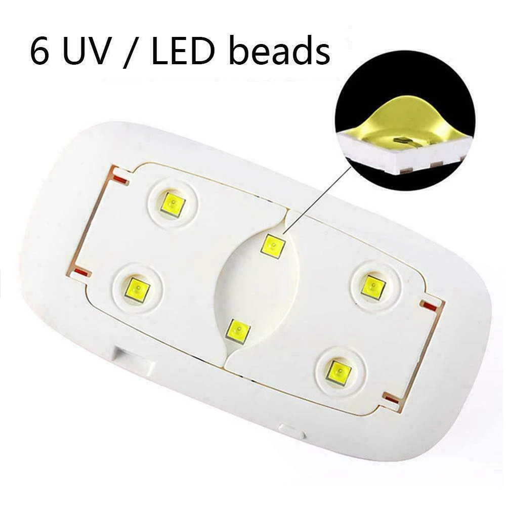 Nail Gel 9 LED Nail Dryer Portable USB Cable UV Curing Lamp for Gel Based Polishes Manicure Pedicure Machine