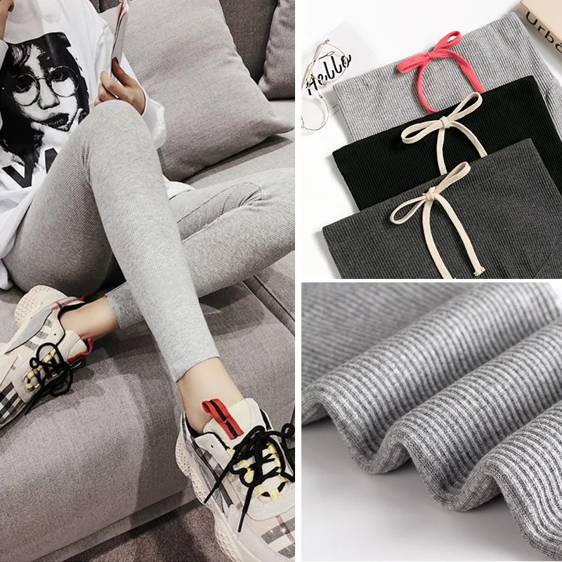 Spring Autumn Drawstring Leggings For Pregnant Women Casual Skinny Trousers Pregnancy Thread Pencil Pants Maternity Clothes