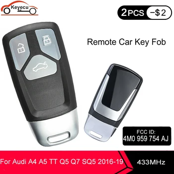 

KEYECU Smart Remote Car Key Fob 3 Buttons 315MHz for Audi TT A4 A5 Q5 Q7 S5 SQ5 2016 2017 2018 2019 P/N: 4M0 959 754 AB