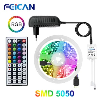 

LED Light Strips 5M SMD 5050 12V Remote TV RGB Tape with Controller Backlight Neon Ribbon