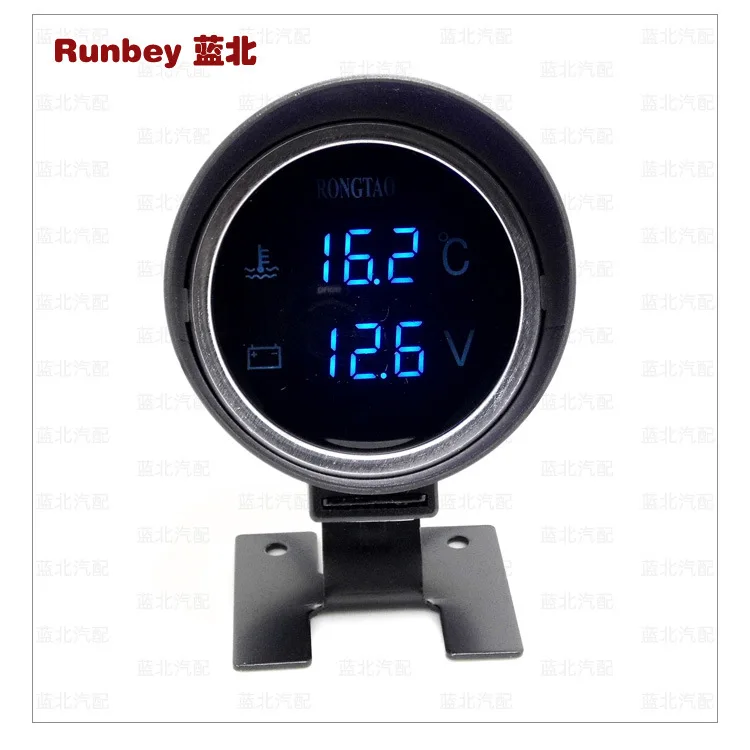 12 В/24 В ЖК цифровой датчик температуры воды + Вольтметр для автомобиля с 10 мм