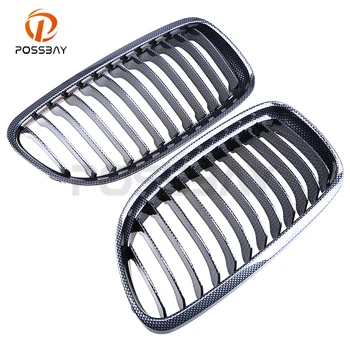 

POSSBAY Car Style Front Center Wide Kidney Hood Grilles Fit for BMW 3-Series E90 Sedan 2008-2011 Facelift Car Side Grille Vent