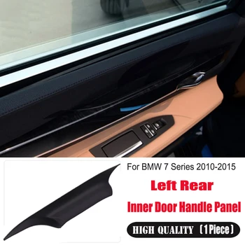 

Inner Door Armrest Handle Panel Sedan Pull Trim Cover ABS Black Car Accessories For BMW F01 F02 7 Series
