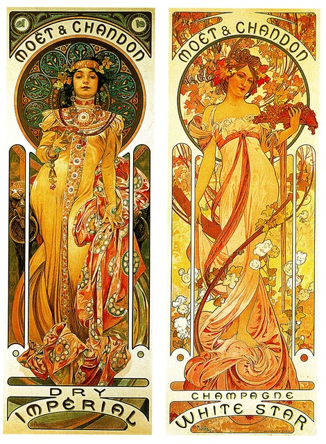 Moet Et Chandon Champagne Painting by Alphonse Mucha - Fine Art America