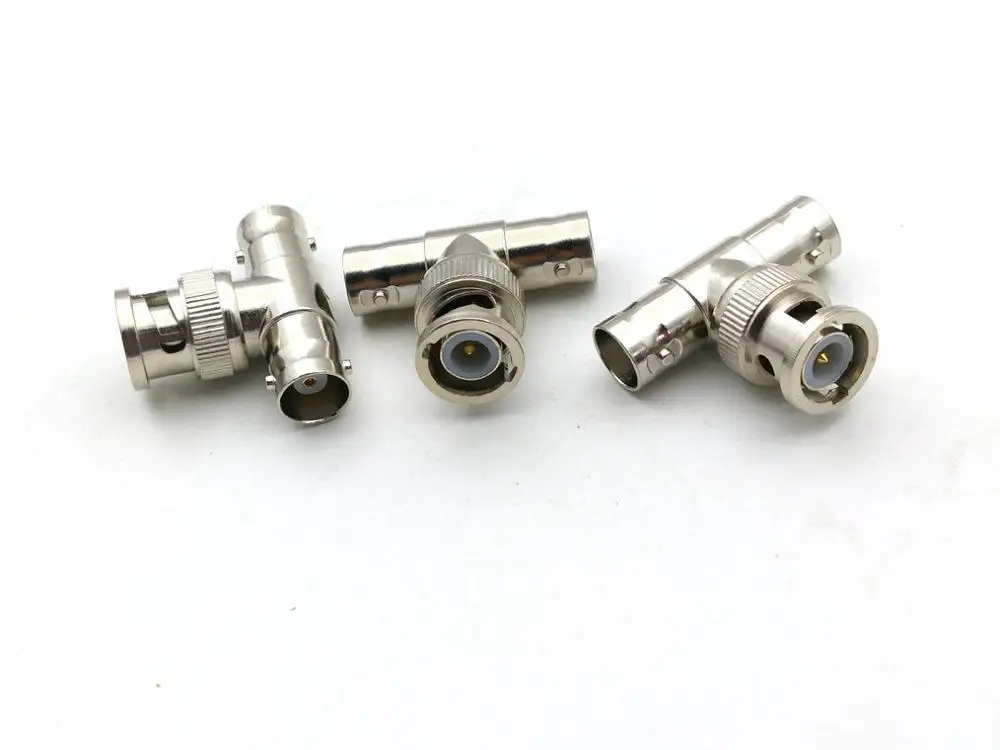 

50pcs BNC T/Y Female~Male~F Jack cable splitter FMF Adapter Video/RF/Camera/CCTV