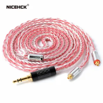 

NICEHCK 16 Core Copper Silver Mixed Cable Earphone Connector 2.5/3.5/4.4mm Plug For ZS10/ZSX C10/C16 TRN NX7 M6 For Headphone