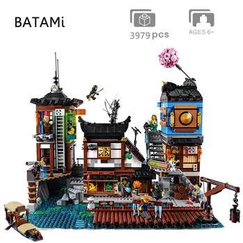 

Model Building Block Kits Compatible with The City Docks Duel Ninjutsu Driving Range Set Brick Minfigure Toy for Children